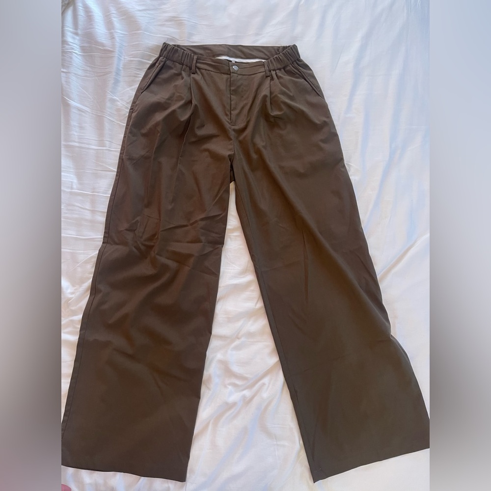 Olive Green Wide Leg Trousers size 30